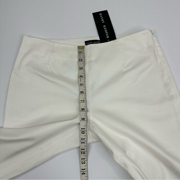 Randy Kemper Women's NWT White Sateen Minimalist Straight Leg Pant 4/W31/L28 - Picture 8 of 10
